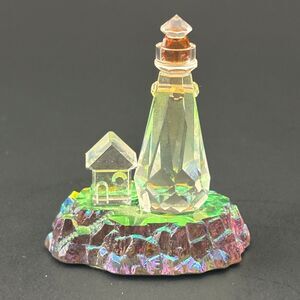 Austrian Lead Crystal World Harbor LightHouse Multicolor Figurine Made USA